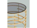 Журнальный столик STOOL GROUP Инфлюэнс 60*60 Стекло smoke/Сталь золото арт. 1599903