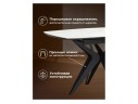 Риполь 160(205)х89 белый мрамор snow white / черный Керамический стол