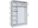 Шкаф-купе Стиль-2 1400 белый/дуб крафт золотой арт. 1215033