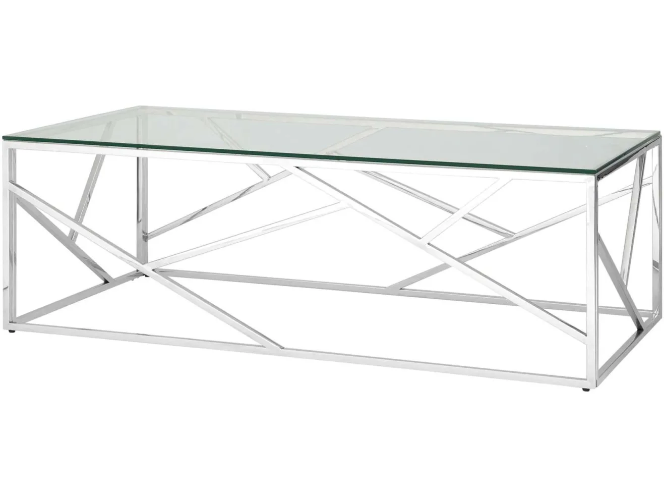 Журнальный стол Stool Group АРТ ДЕКО 120х60 Прозрачное стекло/Сталь арт. 1598875
