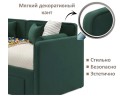Мягкая кровать Эмили 900 c ящиками изумруд арт. 1576031