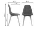 Filip dark gray / wood Стул деревянный