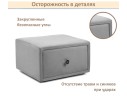 Мягкая прикроватная навесная тумба Mild серая