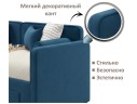 Мягкая кровать Эмили 900 c ящиками синяя арт. 1576015