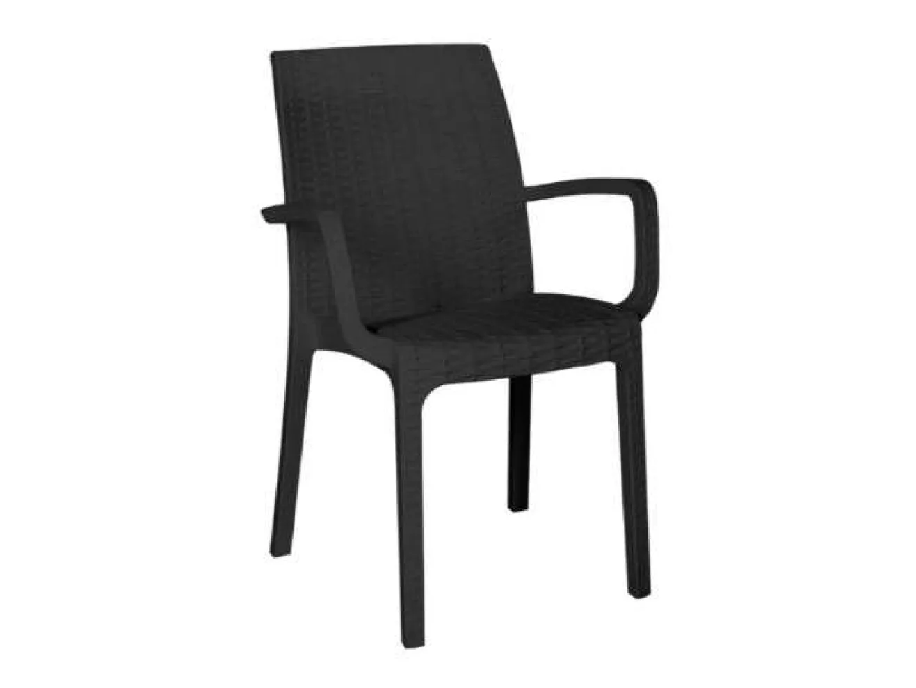 Стул пластиковый RATTAN (антрацит) арт. 1606679
