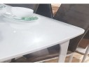 Стол DikLine M15 белый/стекло белое optiwhite