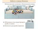 Мягкая кровать Эмили 900 c ящиками мята пастель арт. 1576029