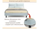 Мягкая кровать Bali 1600 мята пастель c ортопедическим основанием