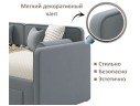 Мягкая кровать Эмили 900 c ящиками серая арт. 1576019
