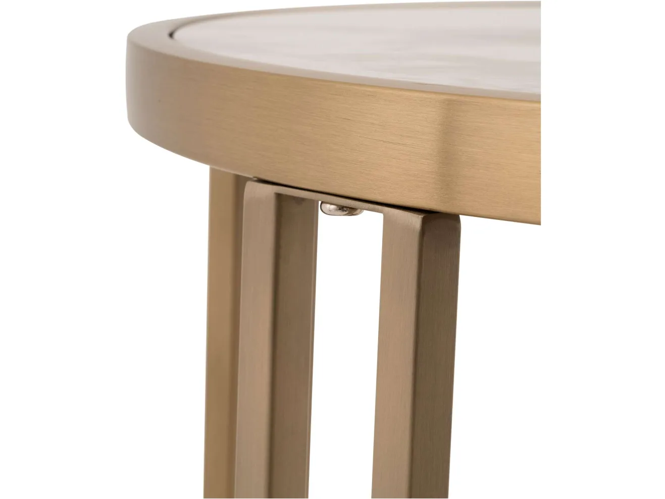 Стол журнальный STOOL GROUP Алиада 55*55 Светлая керамика/шампань арт. 1568291
