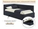 Мягкая кровать-тахта Aura 900 черная с подъемным механизмом