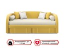 Мягкая кровать Elda 900 желтая с ортопедическим основанием и матрасом PROMO B COCOS