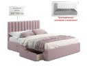Мягкая кровать Olivia 1600 лиловая с ящиками