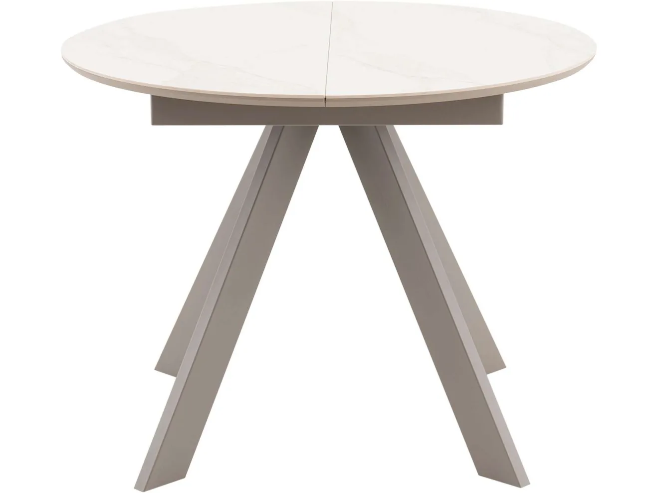 Стол STOOL GROUP Миндель круглый D100 керамика Белый глянец/Латте арт. 1568331