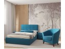 Мягкая кровать Selesta 1200 синяя с подъем.механизмом с матрасом PROMO B COCOS