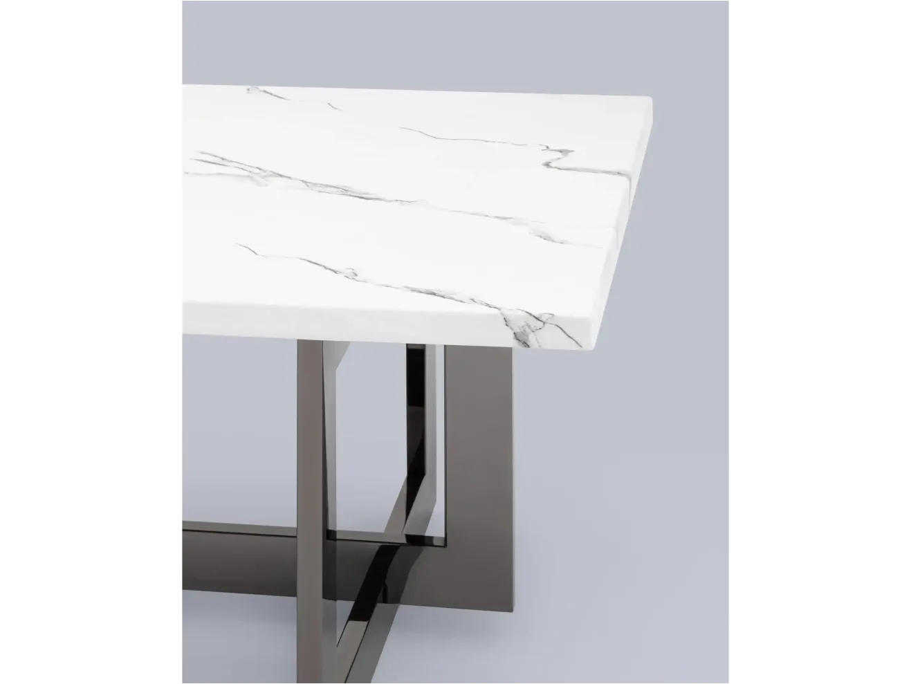 Журнальный столик STOOL GROUP Нэйтан 122*61 Белый мрамор/Темный хром арт. 1599893
