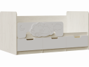 Юниор-4 Кровать 80х160 (Крафт белый, Шарли белый) арт. 982039