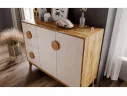 Комод 2 двери/4 ящика (1200) Сиена - Крафт золотой/Шелковый камень арт. 1580193