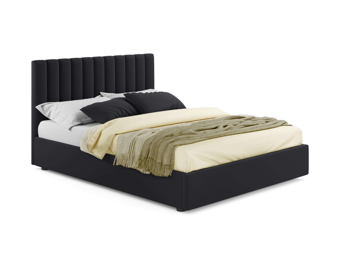 Мягкая кровать Olivia 1800 темная с подъемным механизмом
