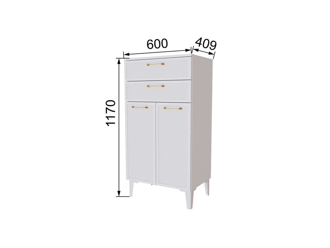 Тумба с ящиками Толедо ТТ-30, Белый