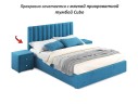 Мягкая кровать Olivia 1600 синяя с ящиками арт. 1076933