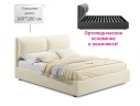 Мягкая кровать Vita 1600 бежевая с ортопедическим основанием