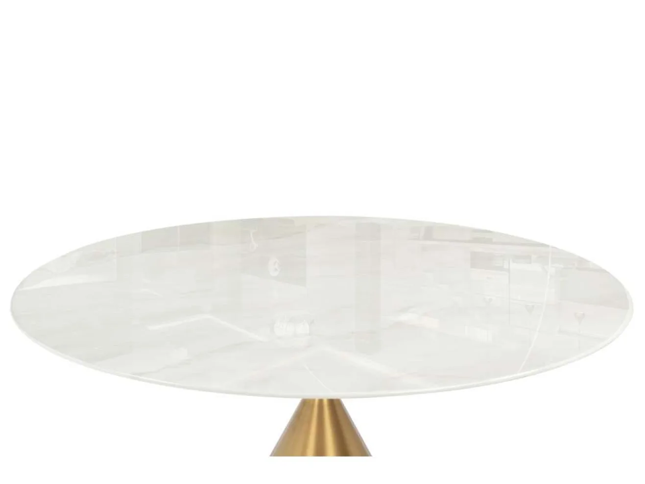 Jaklin 130x73 белый мрамор / сатинированное золото Керамический стол арт. 1535219
