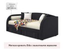 Мягкая кровать Elda 900 темная с ортопедическим основанием и матрасом АСТРА