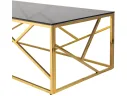 Журнальный стол Stool Group АРТ ДЕКО 120х60 Стекло smoke/Сталь золото арт. 1598877