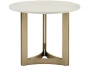 Стол журнальный STOOL GROUP Кассия 60*60 Светлая керамика, сталь шампань арт. 1568371