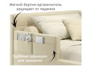 Односпальная кровать-тахта Bonna 900 с защитным бортиком бежевая и подъемным механизмом