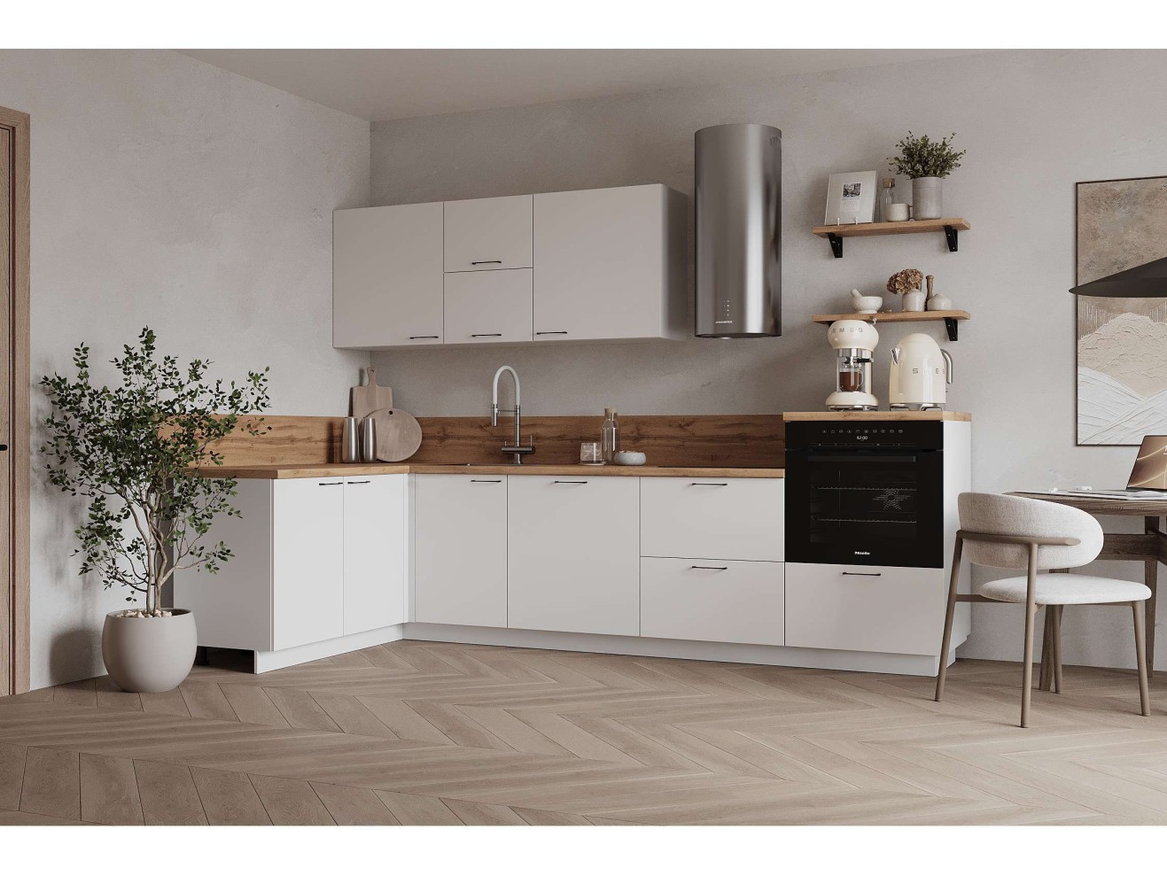 КГ Угловой 1500х2850 (с пм) , Белый софт матовый  Арника РМ в.2 арт. 1583299