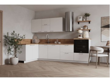КГ Угловой 1500х2850 (с пм) , Белый софт матовый  Арника РМ в.2