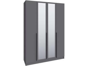 Шкаф Мадрид (1,6) с 6 ящ. внутри с зеркалом, Графит серый
