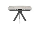 Стол DikLine DKU120 Керамика Italian Grey (глянец серый)/подстолье черное/опоры черные (2 уп.)