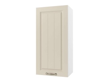 Шкаф навесной Мария высокий 450х920х300 Крем/ Белый