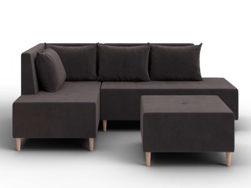 Диван угловой модульный с пуфом Лига-126 Левый 