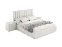 Мягкая кровать с тумбами Olivia 1600 беж с подъемным механизмом