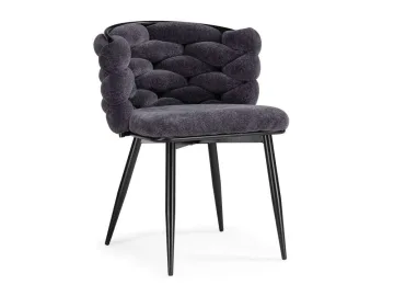 на металлокаркасе Rendi gray-blue / black Стул на металлокаркасе