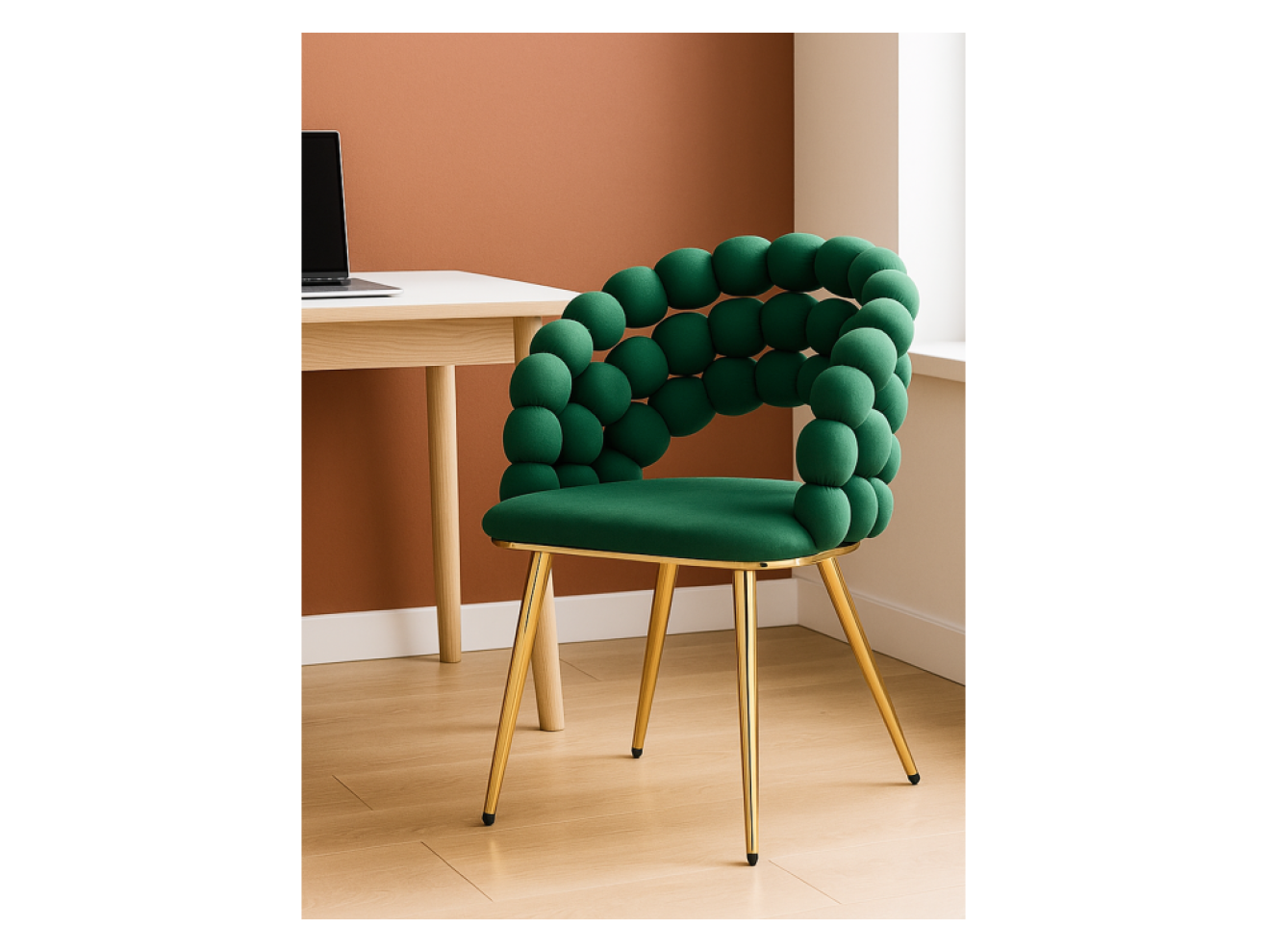 Ball green / gold Стул на металлокаркасе арт. 1530831