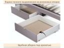 Мягкая кровать-тахта Milena 900 лиловая с ящиками