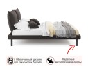 Мягкая кровать Fly 1400 шоколад с ортопедическим основанием