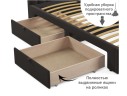 Мягкая кровать-тахта Milena 1200 шоколад с ящиками