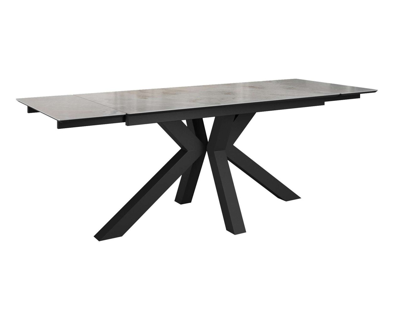 Стол DikLine SFE140 Керамика Italian Grey (глянец серый)/подстолье черное/опоры черные (2 уп.) арт. 1083705