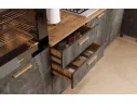 Кухня Рио NEW (дерево) 3,8х1,2/1080м (490), компоновка №7, Крафт золотой/Железный камень арт. 1579831