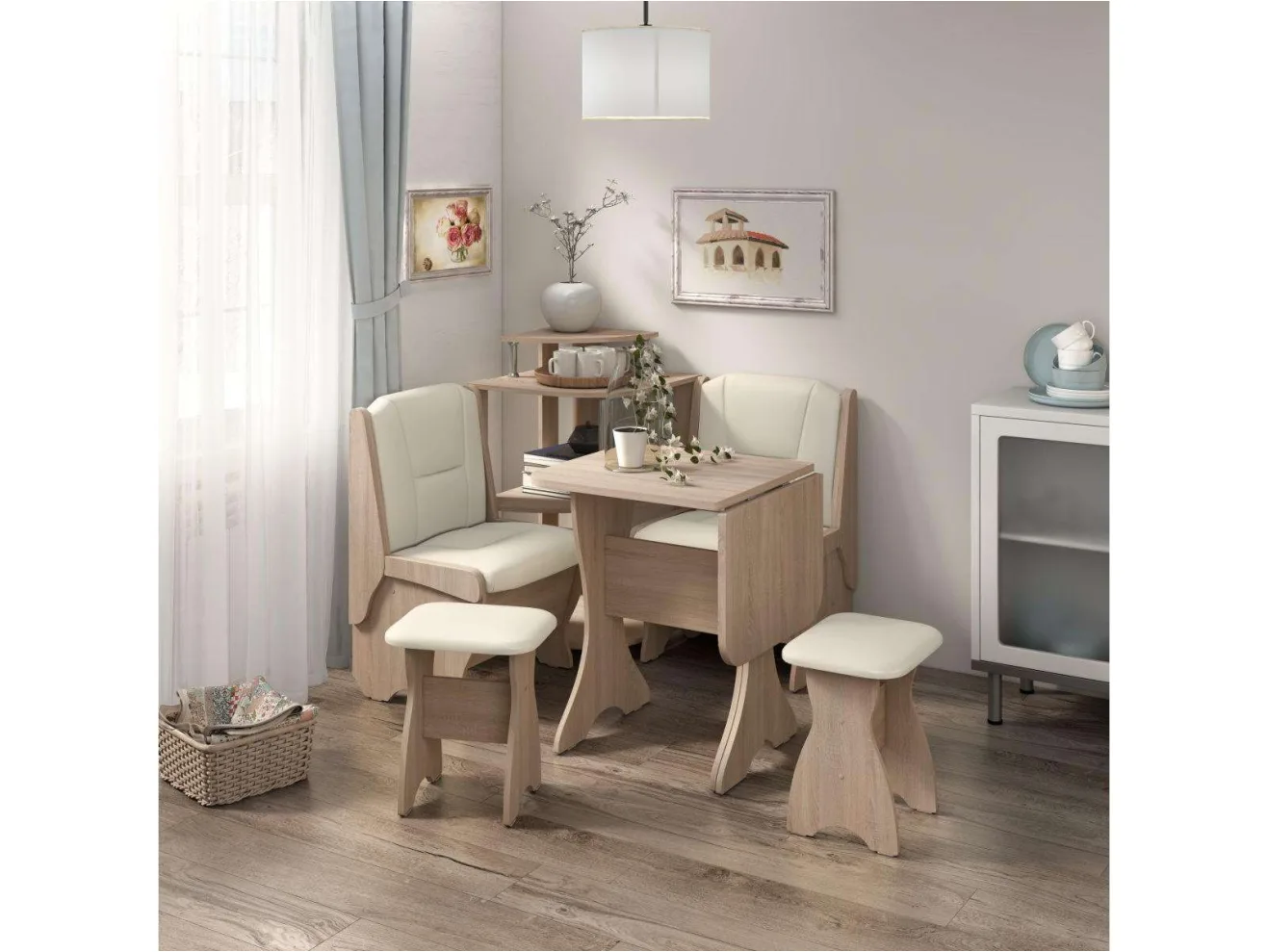 Скамья Лотос 550 дуб/крем арт. 837427