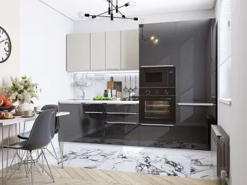 Кухня Фьюжн-07 Silky Light Grey/Anthracite