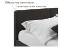 Мягкая кровать Erika 1600 шоколад с подъемным механизмом