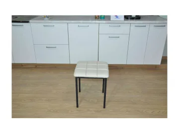 Табурет Текс кожзам Бежевый/каркас черный