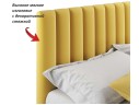 Мягкая кровать Olivia 1600 желтая с ящиками